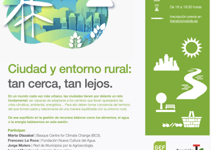 Sesión online: «Ciudad y entorno rural:  tan cerca, tan lejos». 26 de mayo de 2022